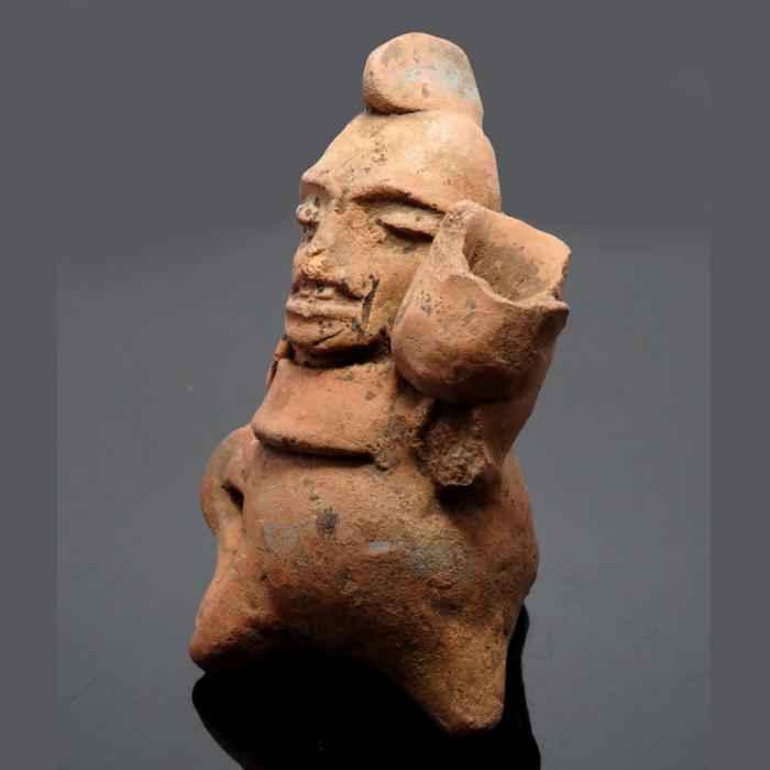 Pre-Columbian Terracotta Whitsle In The Form Of A Figure - Den of Antiquity