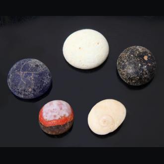 Five Roman Glass Gaming Counters - Den of Antiquity