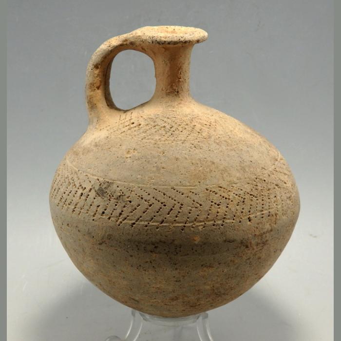 RARE Egyptian Terracotta Tell El-Yahudiyeh Ware Juglet - Den of Antiquity