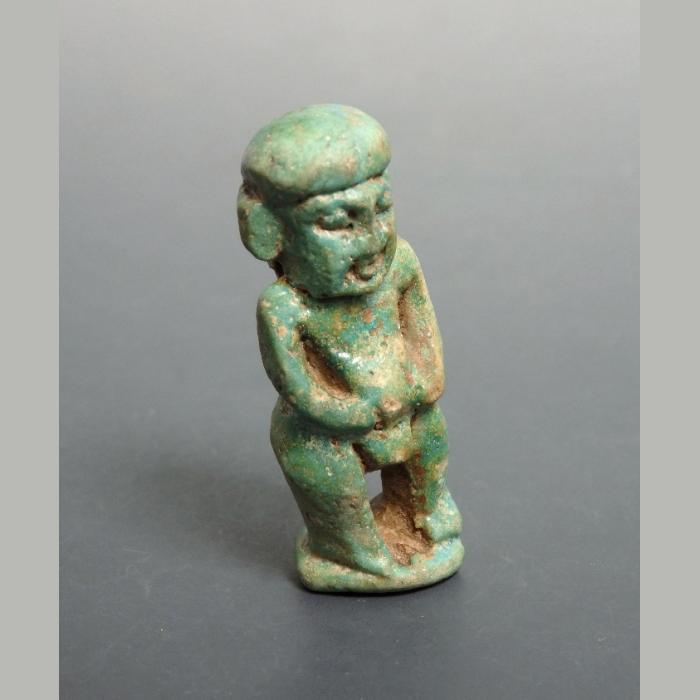 Egyptian Faience Green/Blue Amulet Of Ptah - Den of Antiquity