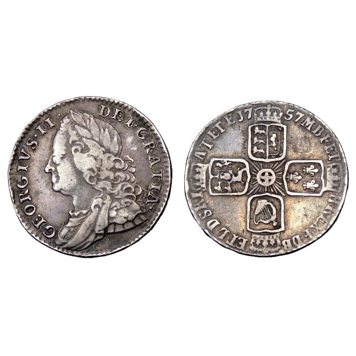 George II Ar Sixpence