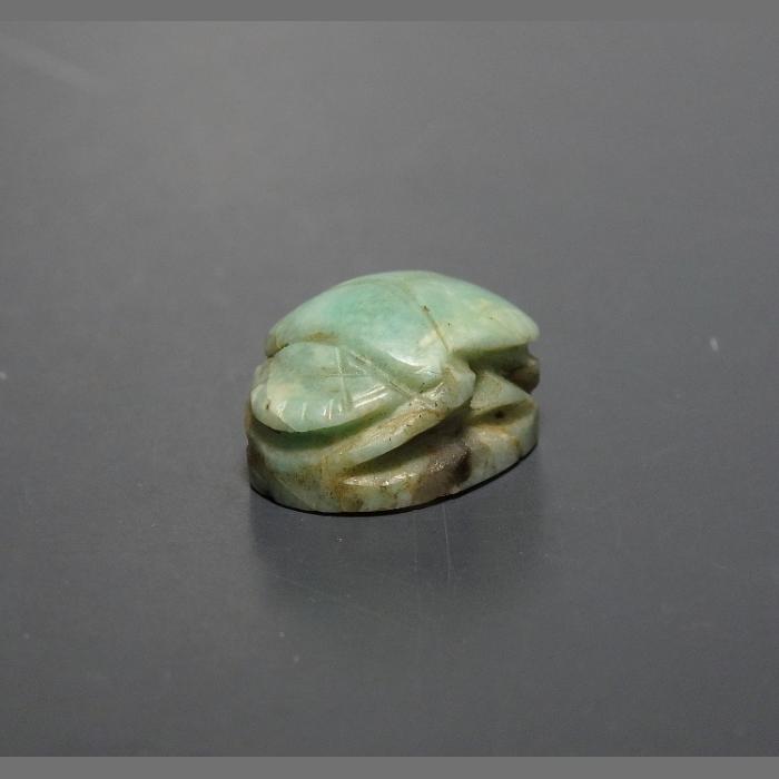 Egyptian Turquoise Feldspar Hardstone Scarab - Image 2