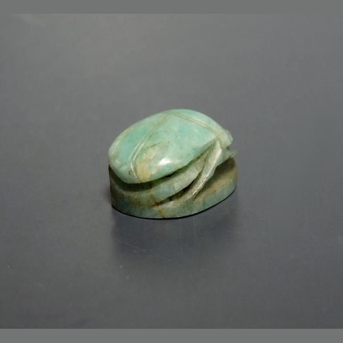 Egyptian Turquoise Feldspar Hardstone Scarab - Image 4