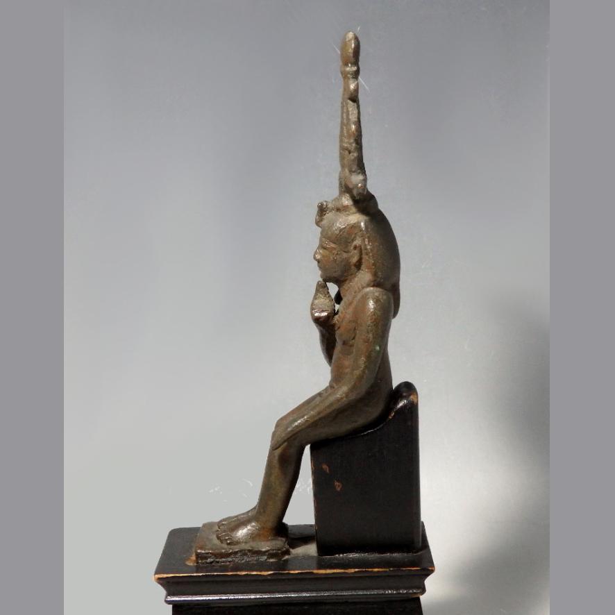 Egyptian Bronze Seated Figure of Harpocrates - Image 5