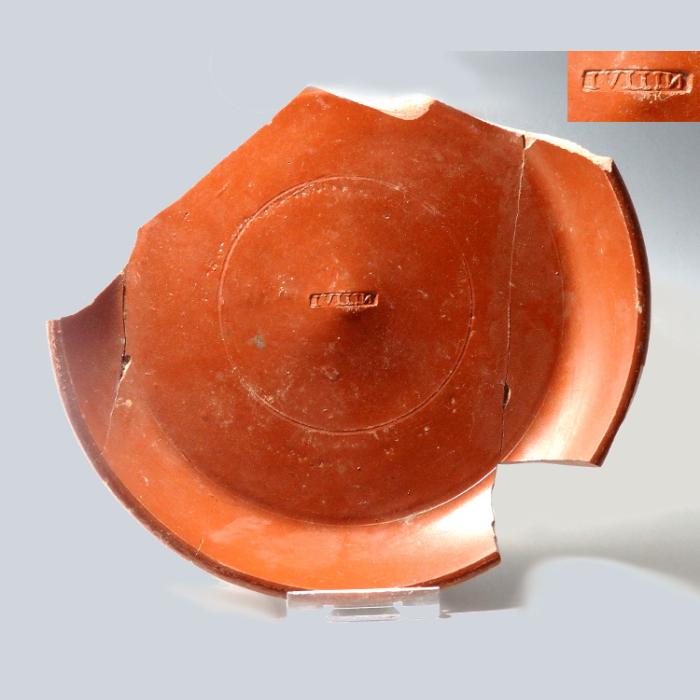 Roman Samian Ware Terracotta Dish With Potters' Name