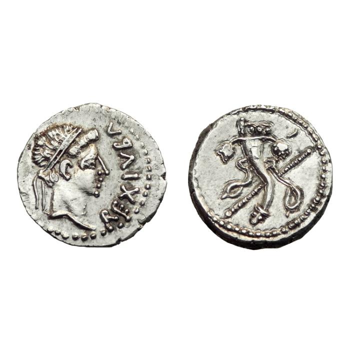 Juba II Ar Denarius. Fine Detail