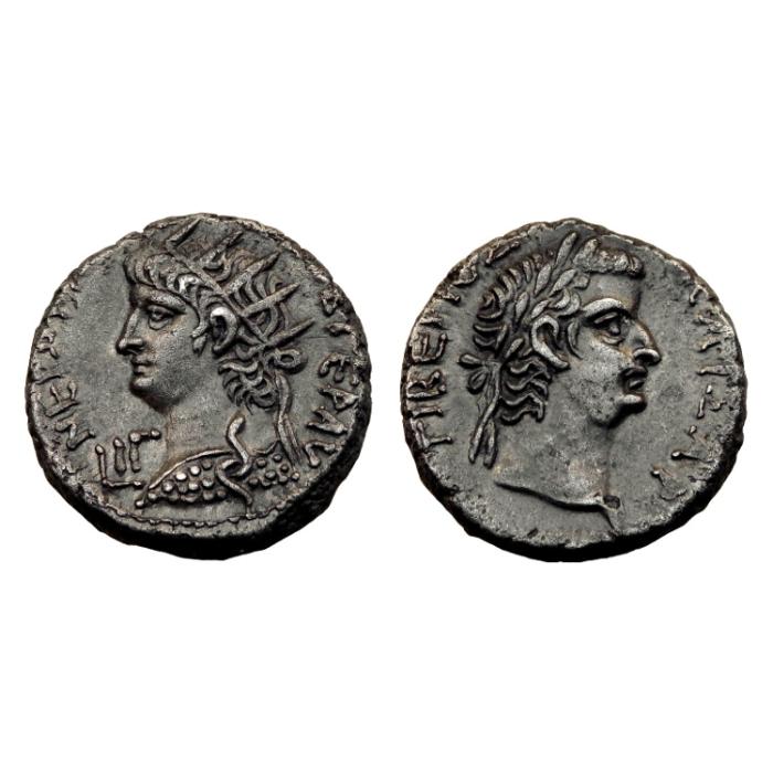 Nero & Tiberius Billon Tetradrachm