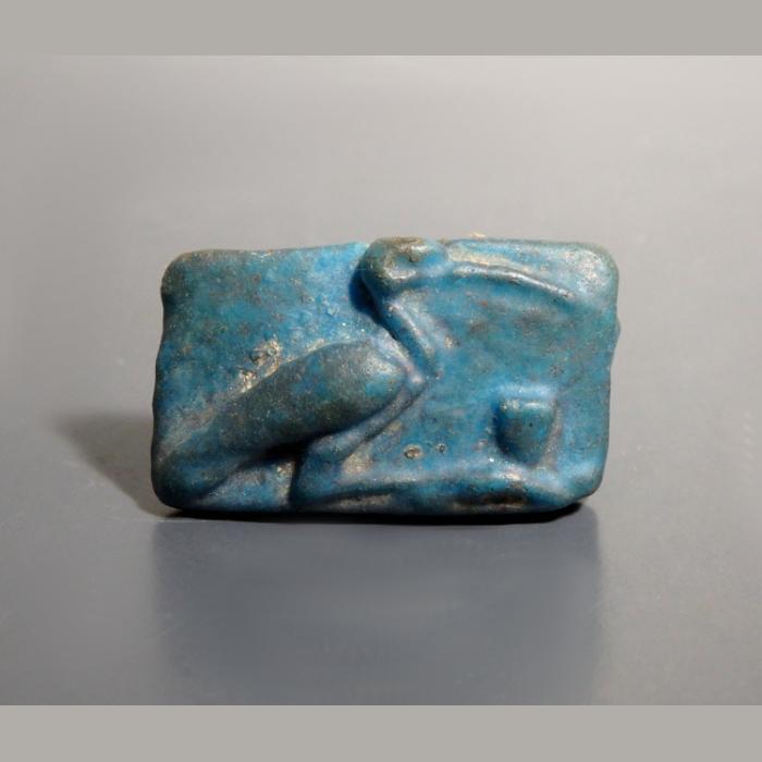 Egyptian Blue Glass Amulet of Ibis - Image 2