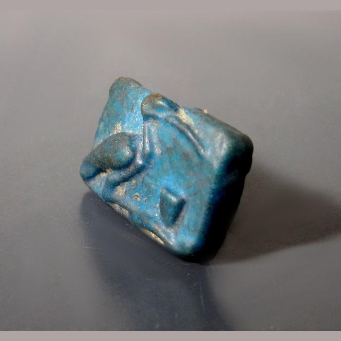 Egyptian Blue Glass Amulet of Ibis - Image 3