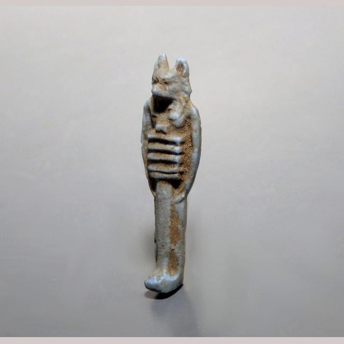 RARE Egyptian Faience Amulet of Anubis With Djed Pillar - Image 2