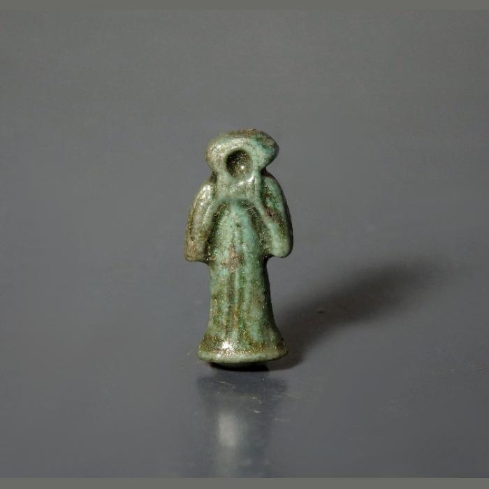 Egyptian Faience Green Glazed Amulet of Knot of Isis