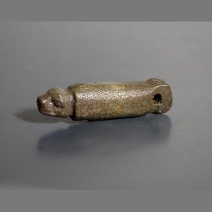 Egyptian Faience Snake Head Amulet - Image 3