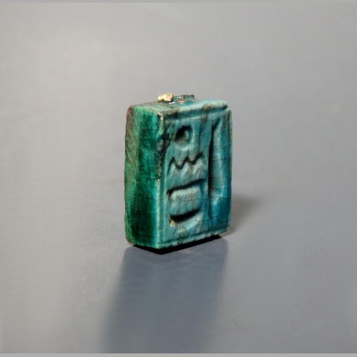 Egyptian Green Glazed Steatite Plaque With Hieroglyphs - Image 4