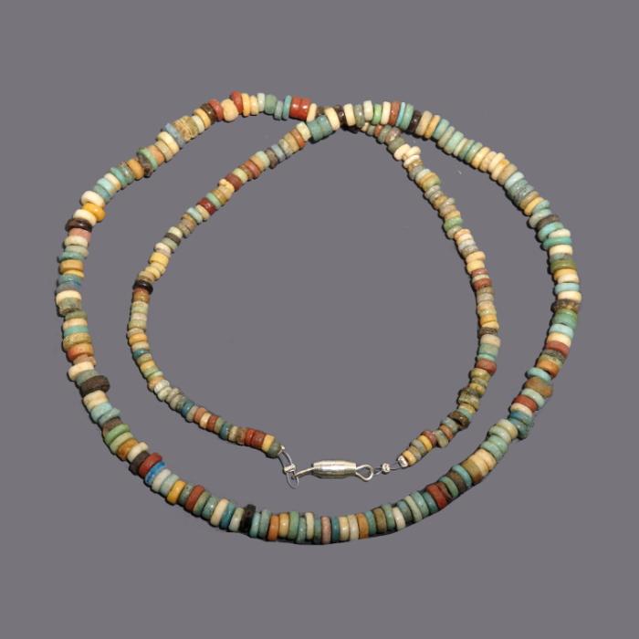 Egyptian New Kingdom Faience Bead Necklace - Image 2