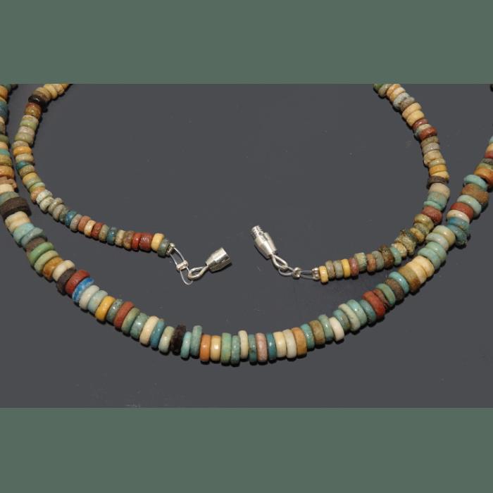 Egyptian New Kingdom Faience Bead Necklace - Image 3