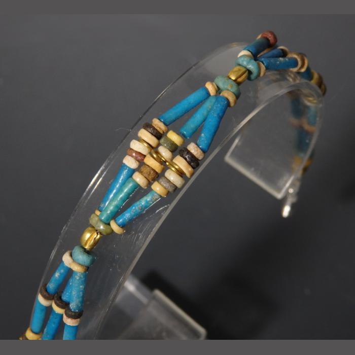 Egyptian Faience New Kingdom Beaded Bracelet - Image 3